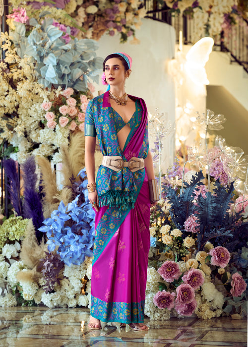 Buy Elegant Soft Silk Saree with Ikkat Border A Perfect Fusion of Tradition & Style