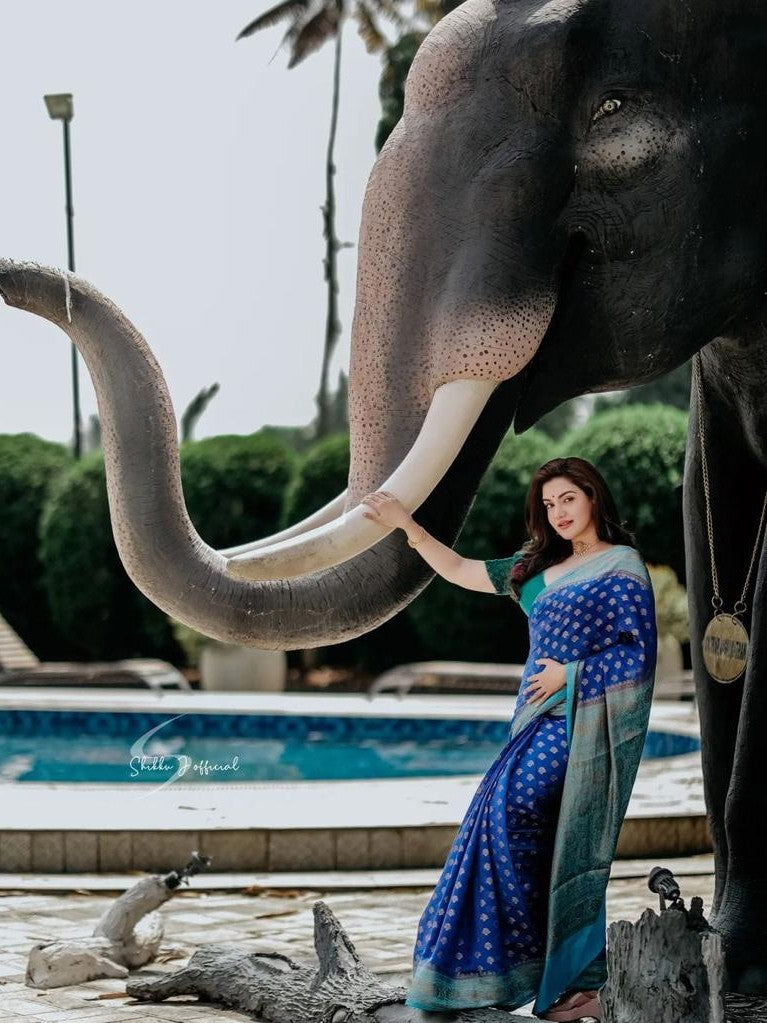 Semi Silk Kanjeevaram Elegant Design Saree