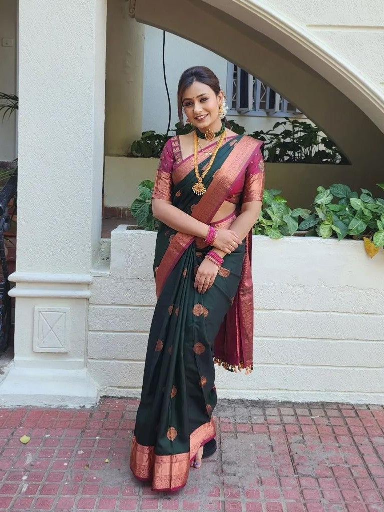 Semi Silk Kanjeevaram Elegant Design Saree