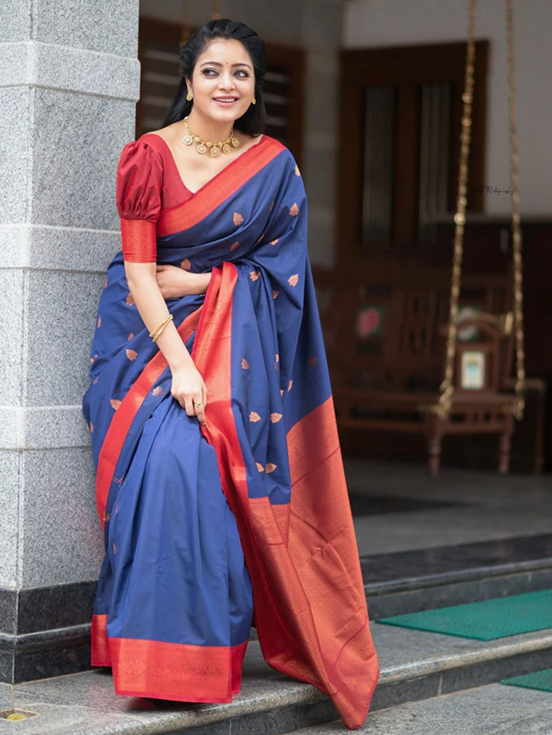 Semi Silk Kanjeevaram Elegant Design Saree