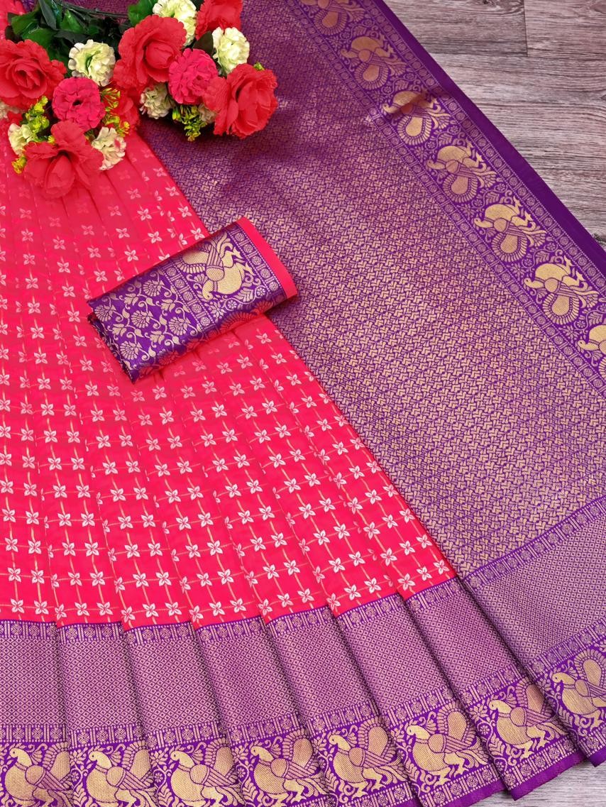 Semi Silk Kanjeevaram Elegant Design Saree