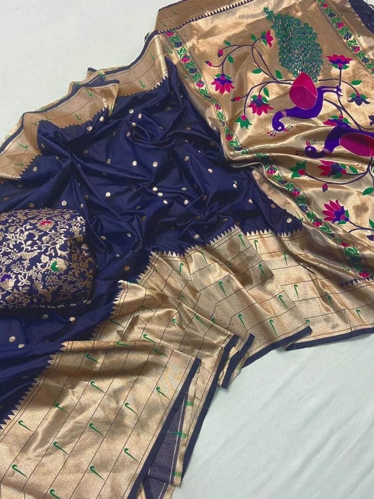 Semi Silk Kanjeevaram Elegant Design Saree