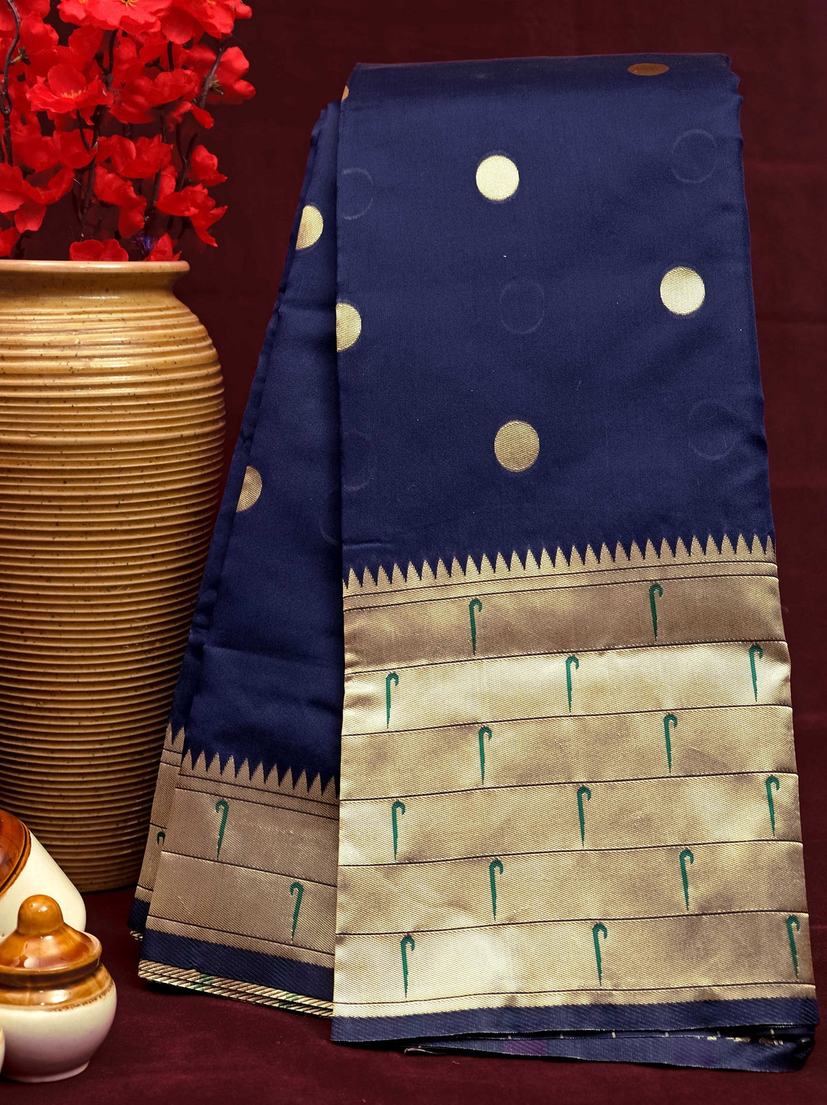 Semi Silk Kanjeevaram Elegant Design Saree