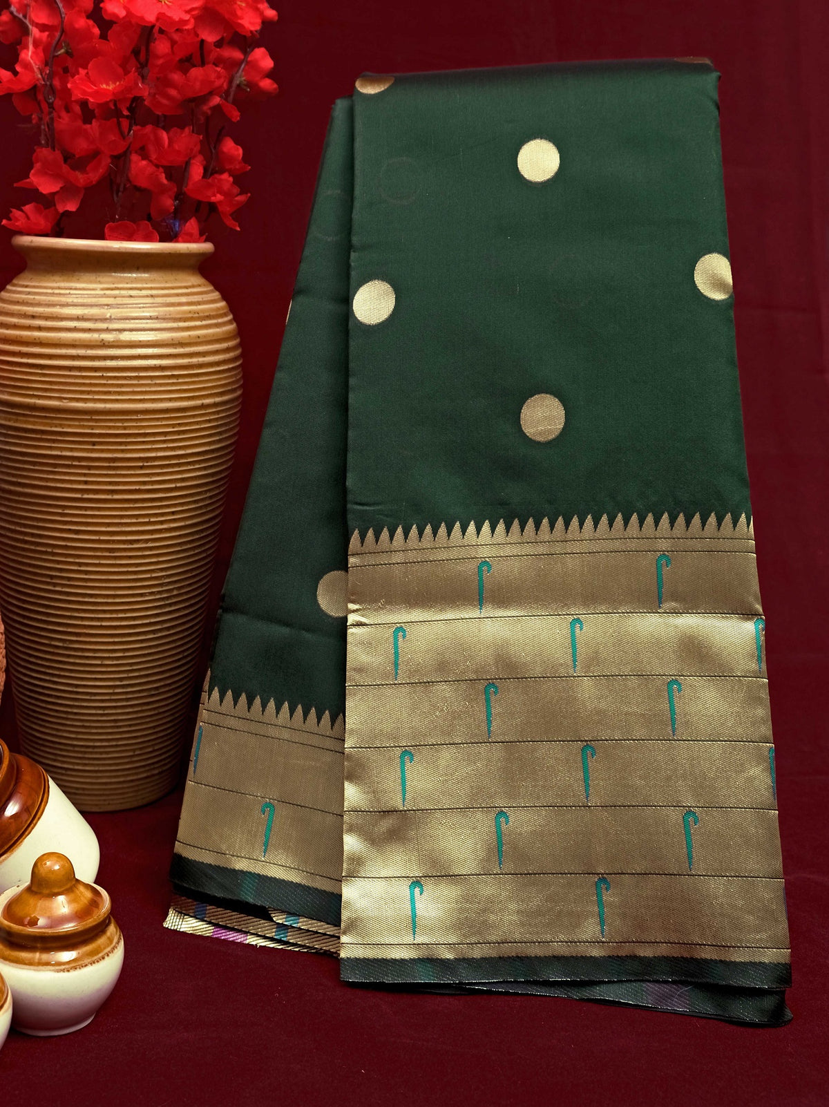 Semi Silk Kanjeevaram Elegant Design Saree