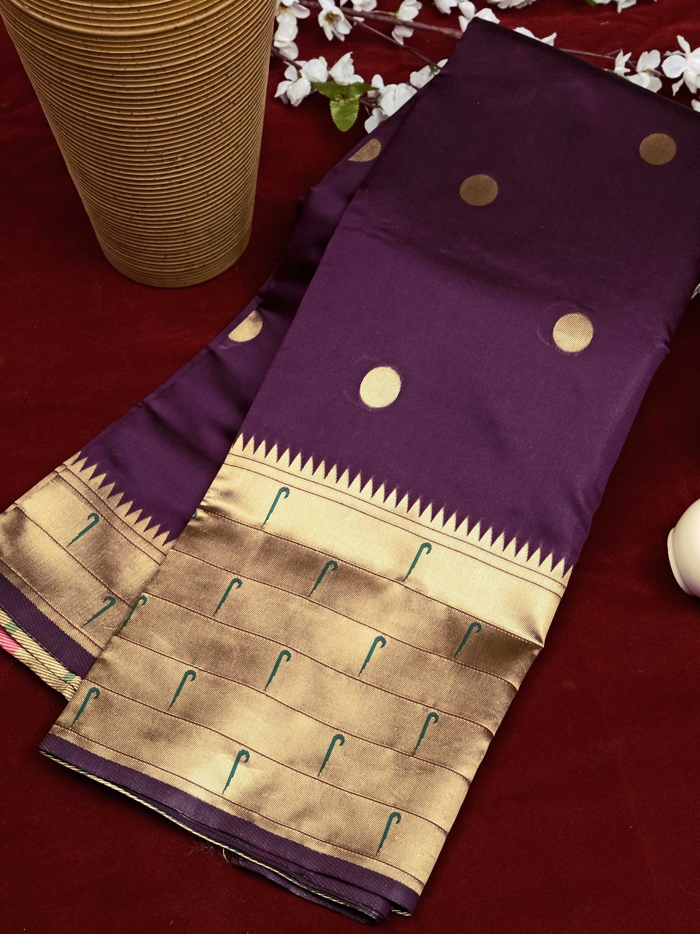 Semi Silk Kanjeevaram Elegant Design Saree