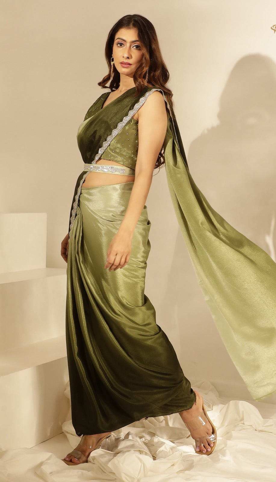 Buy Stunning Ombre Saree with Belt Modern Elegance Meets Traditional Charm