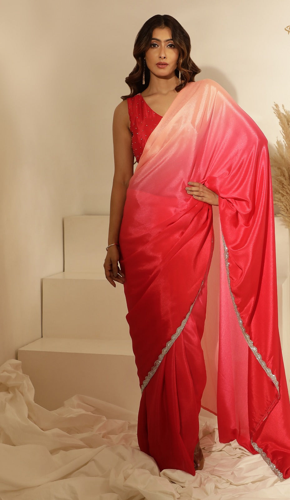 Buy Stunning Ombre Saree with Belt Modern Elegance Meets Traditional Charm