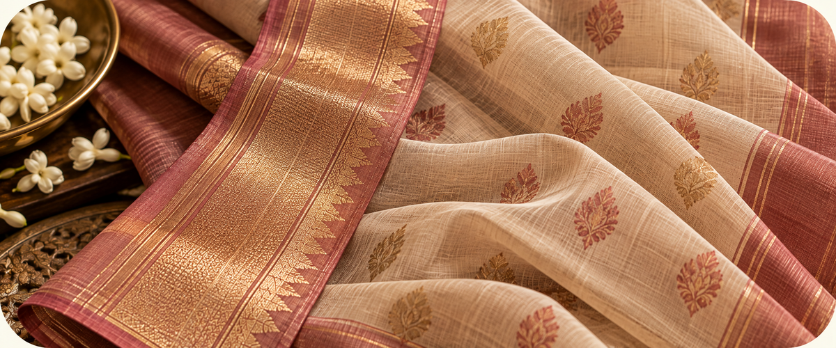 Maheshwari Hand-Crafted Sarees