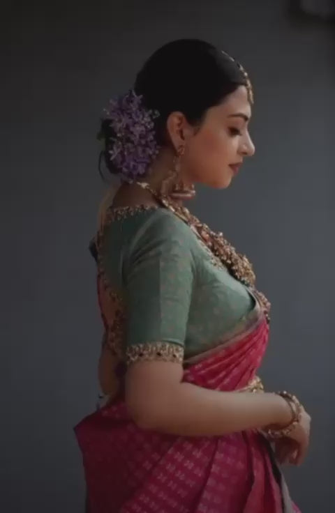 Semi Silk Kanjeevaram Elegant Design Saree