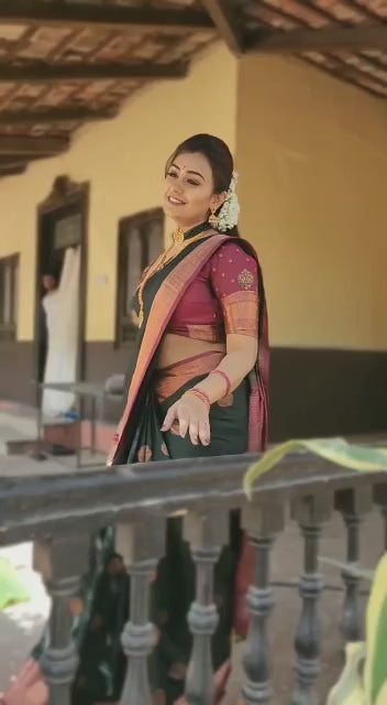 Semi Silk Kanjeevaram Elegant Design Saree
