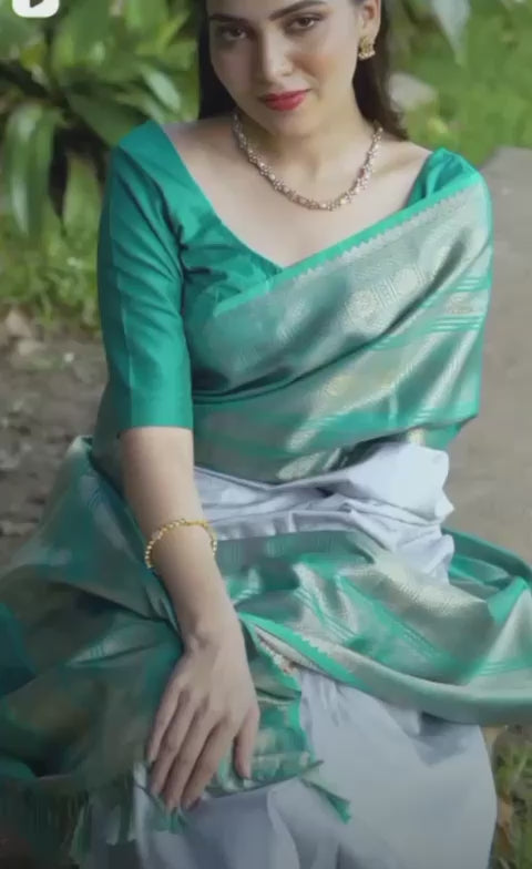 Semi Silk Kanjeevaram Elegant Design Saree