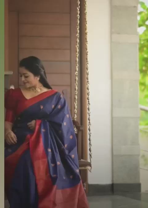 Semi Silk Kanjeevaram Elegant Design Saree