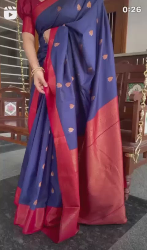 Semi Silk Kanjeevaram Elegant Design Saree