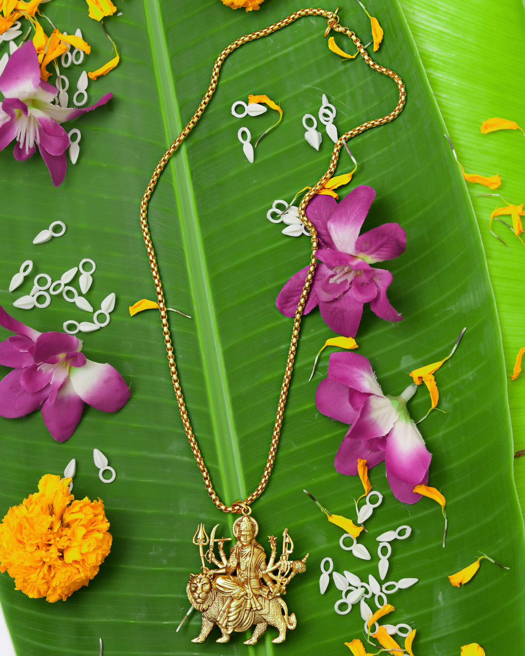 Maa Durga Sherawali Mata pendant and chain