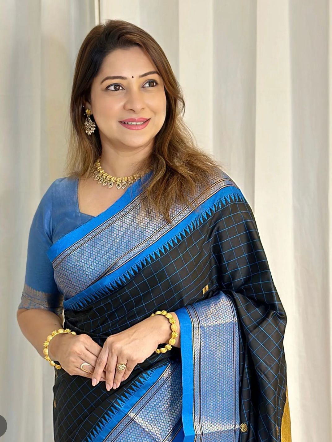 Semi Silk Kanjeevaram Elegant Design Saree
