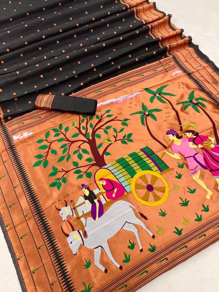 Semi Silk Kanjeevaram Elegant Design Saree