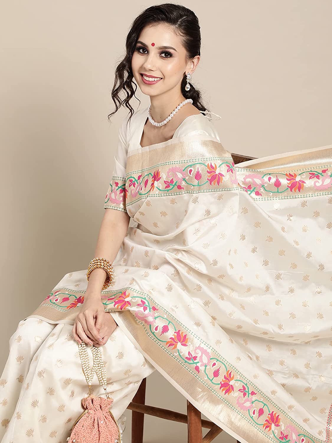 Semi Silk Kanjeevaram Elegant Design Saree