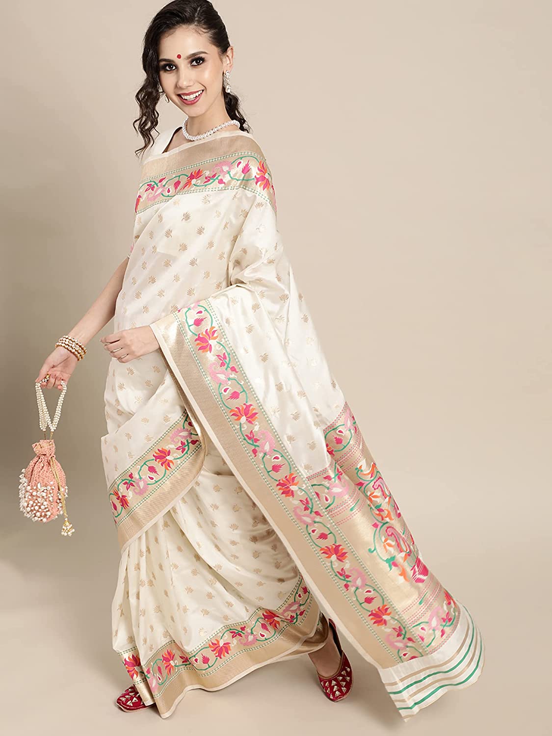 Semi Silk Kanjeevaram Elegant Design Saree