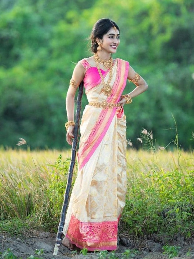 Art Silk Kanjeevaram Elegant Design Saree