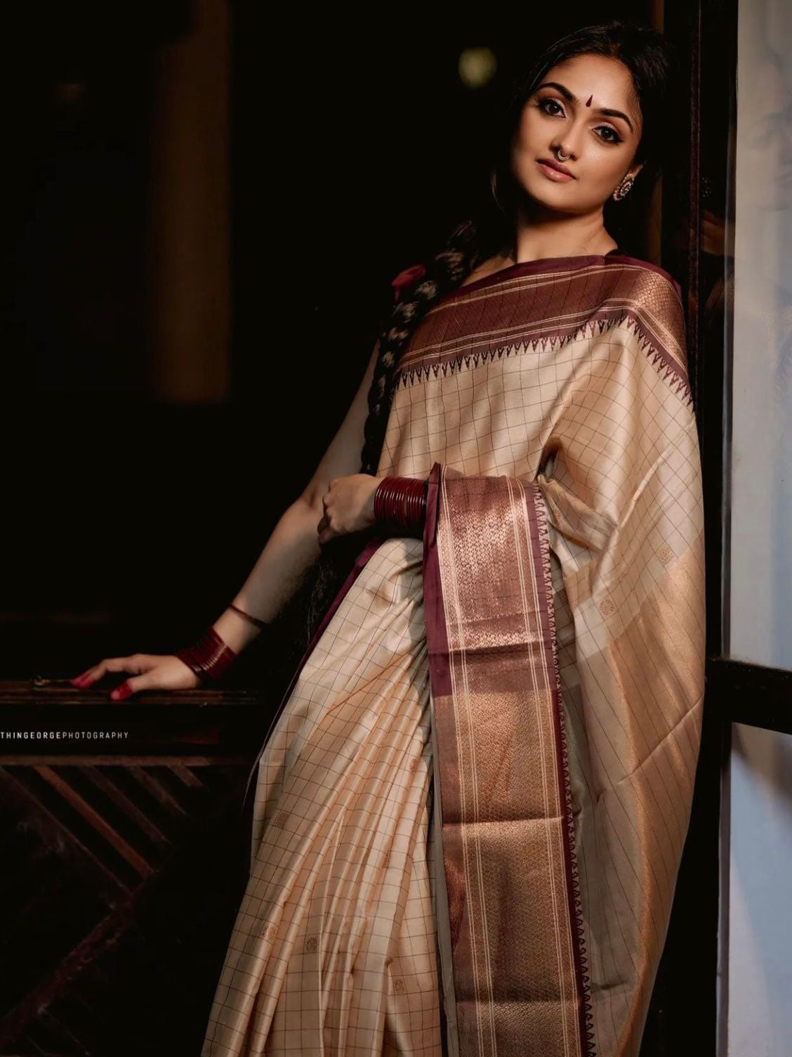 Semi Silk Kanjeevaram Elegant Design Saree