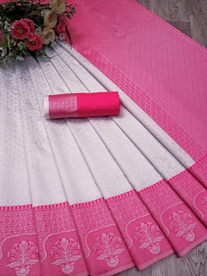 Semi Silk Kanjeevaram Elegant Design Saree