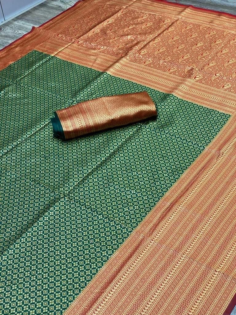 Semi Silk Kanjeevaram Elegant Design Saree