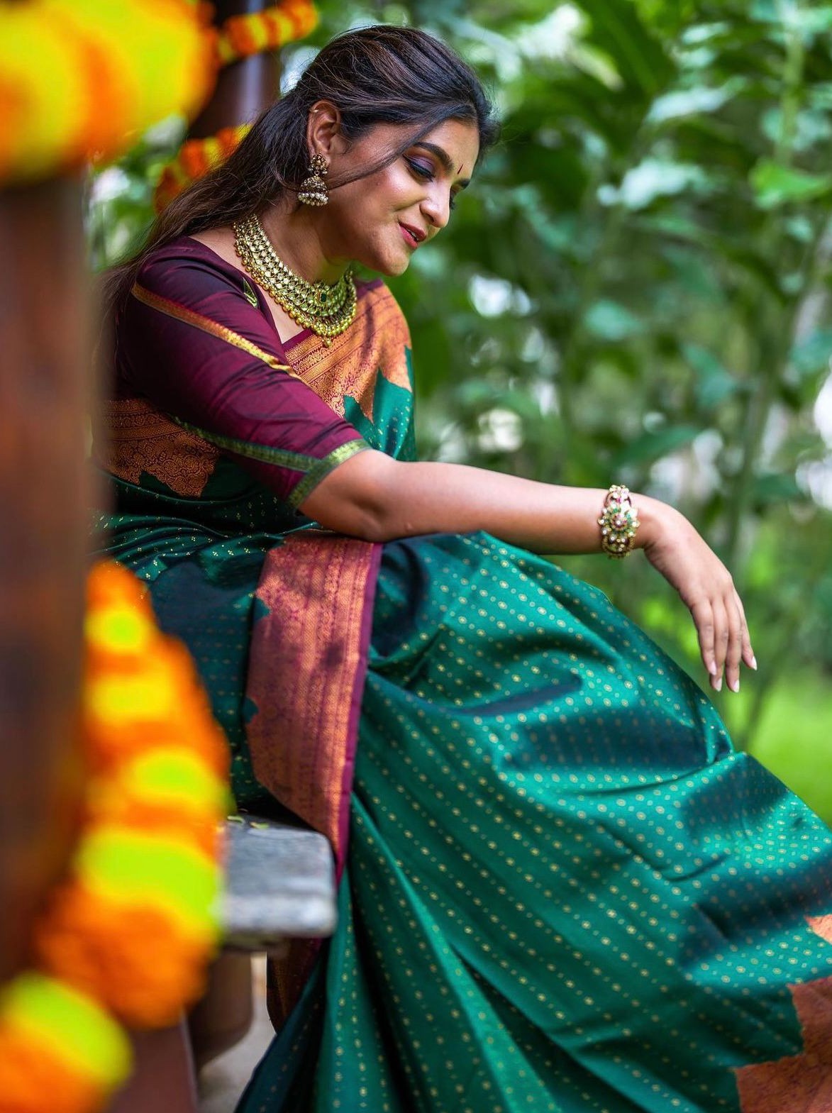 Semi Silk Kanjeevaram Elegant Design Saree