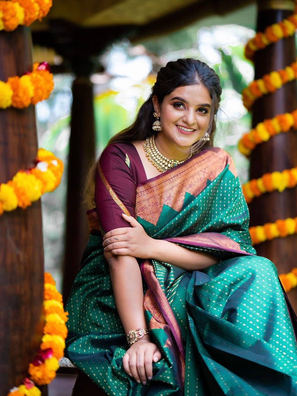 Semi Silk Kanjeevaram Elegant Design Saree