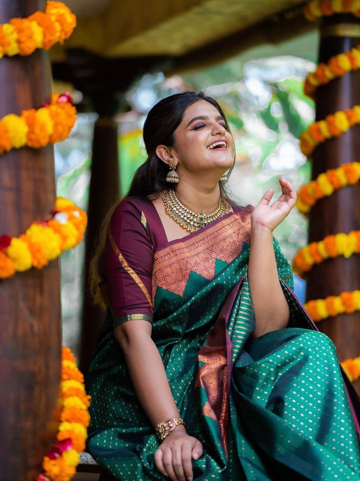 Semi Silk Kanjeevaram Elegant Design Saree