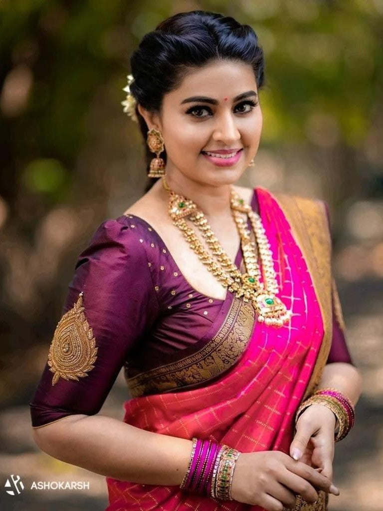 Semi Silk Kanjeevaram Elegant Design Saree