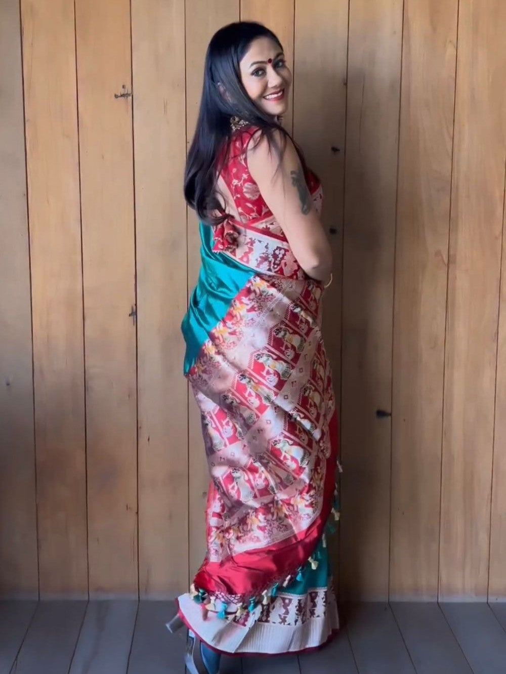 Semi Silk Kanjeevaram Elegant Design Saree