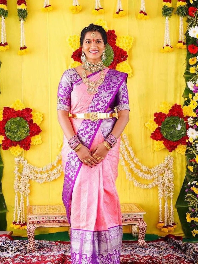 Semi Silk Kanjeevaram Elegant Design Saree