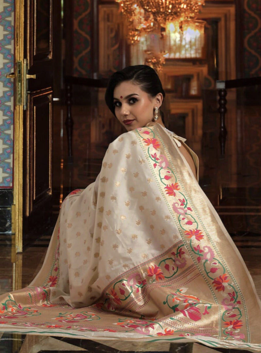 Semi Silk Kanjeevaram Elegant Design Saree