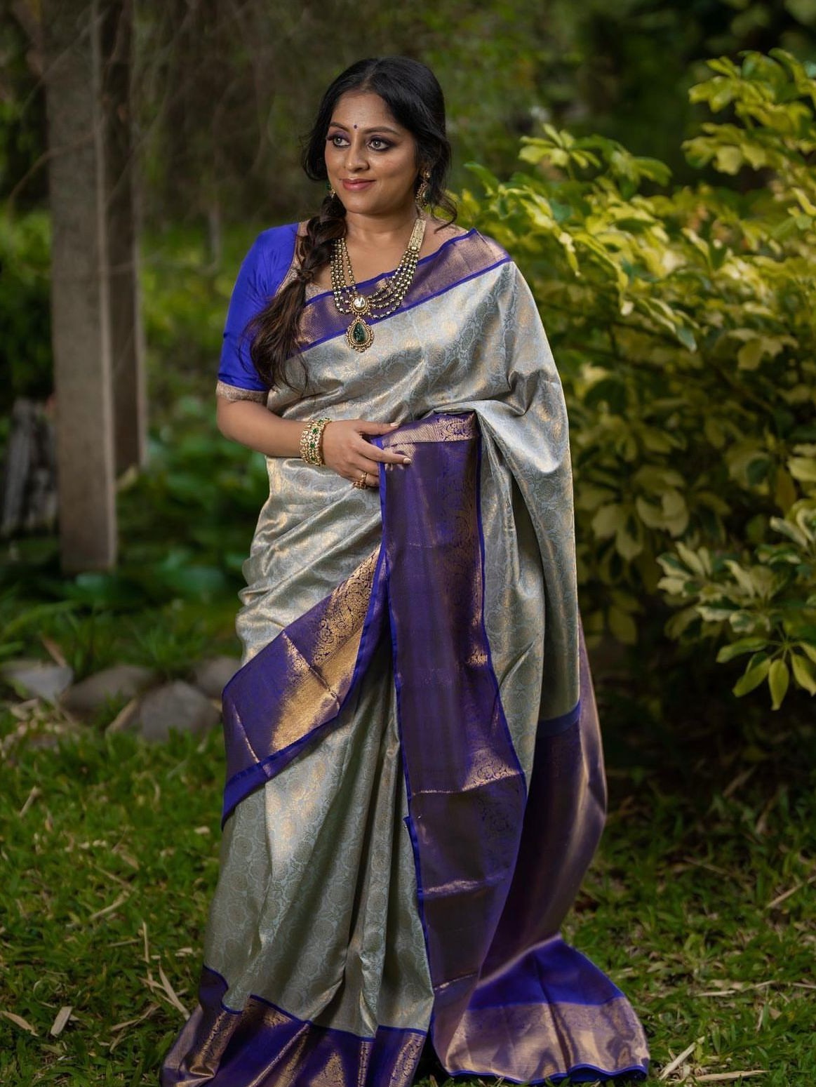 Semi Silk Kanjeevaram Elegant Design Saree
