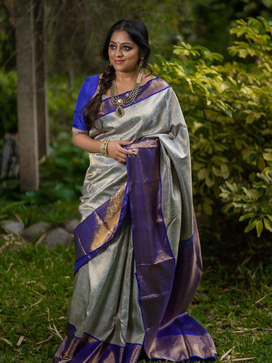Semi Silk Kanjeevaram Elegant Design Saree