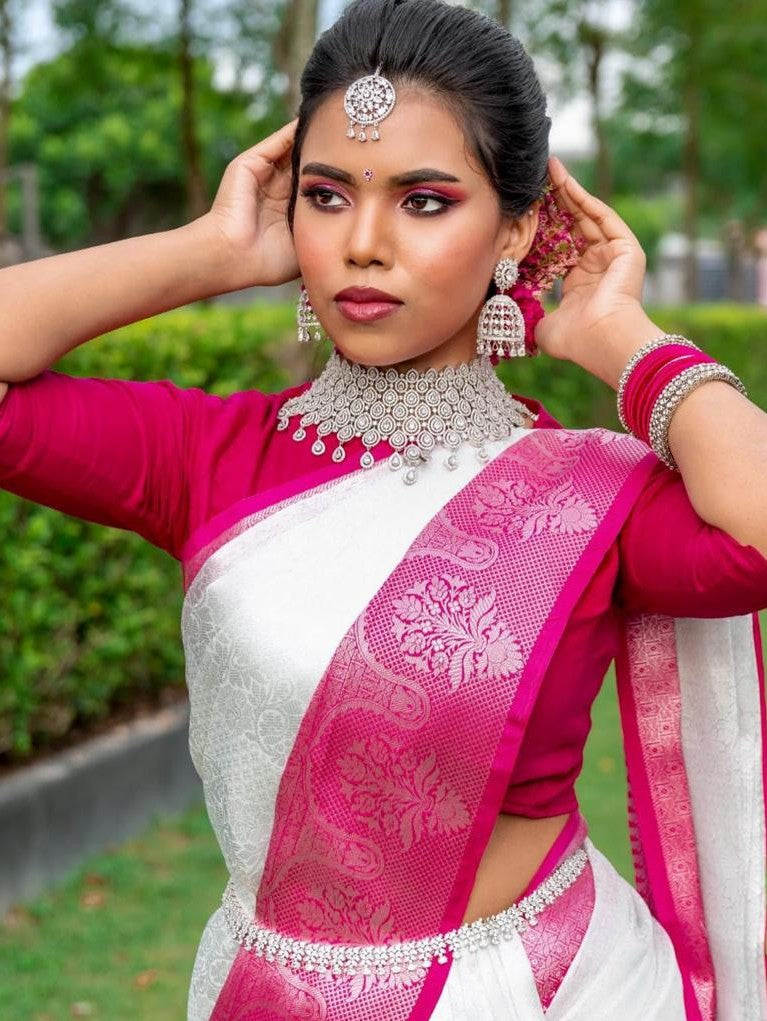 Semi Silk Kanjeevaram Elegant Design Saree