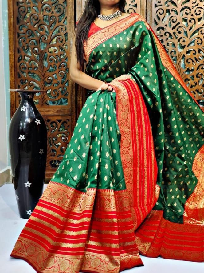 Semi Silk Kanjeevaram Elegant Design Saree