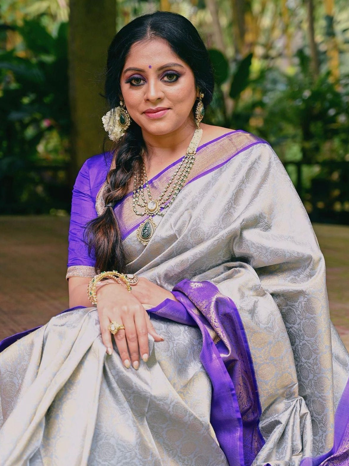 Semi Silk Kanjeevaram Elegant Design Saree