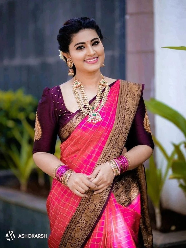 Semi Silk Kanjeevaram Elegant Design Saree