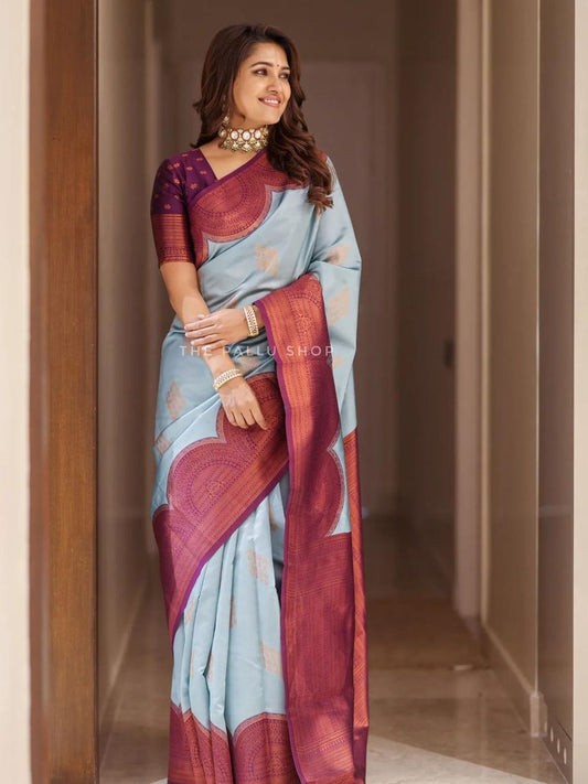 Semi Silk Kanjeevaram Elegant Sesign Saree