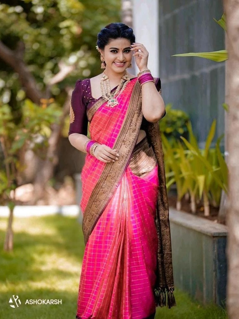 Semi Silk Kanjeevaram Elegant Design Saree
