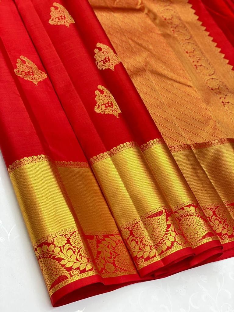 Semi Silk Kanjeevaram Elegant Design Saree