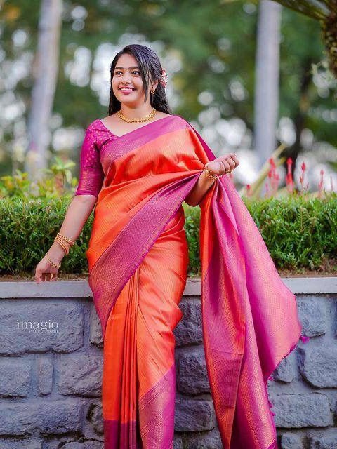Semi Silk Kanjeevaram Elegant Design Saree