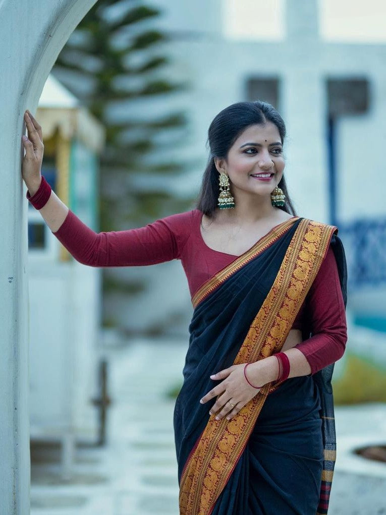 Semi Silk Kanjeevaram Elegant Design Saree