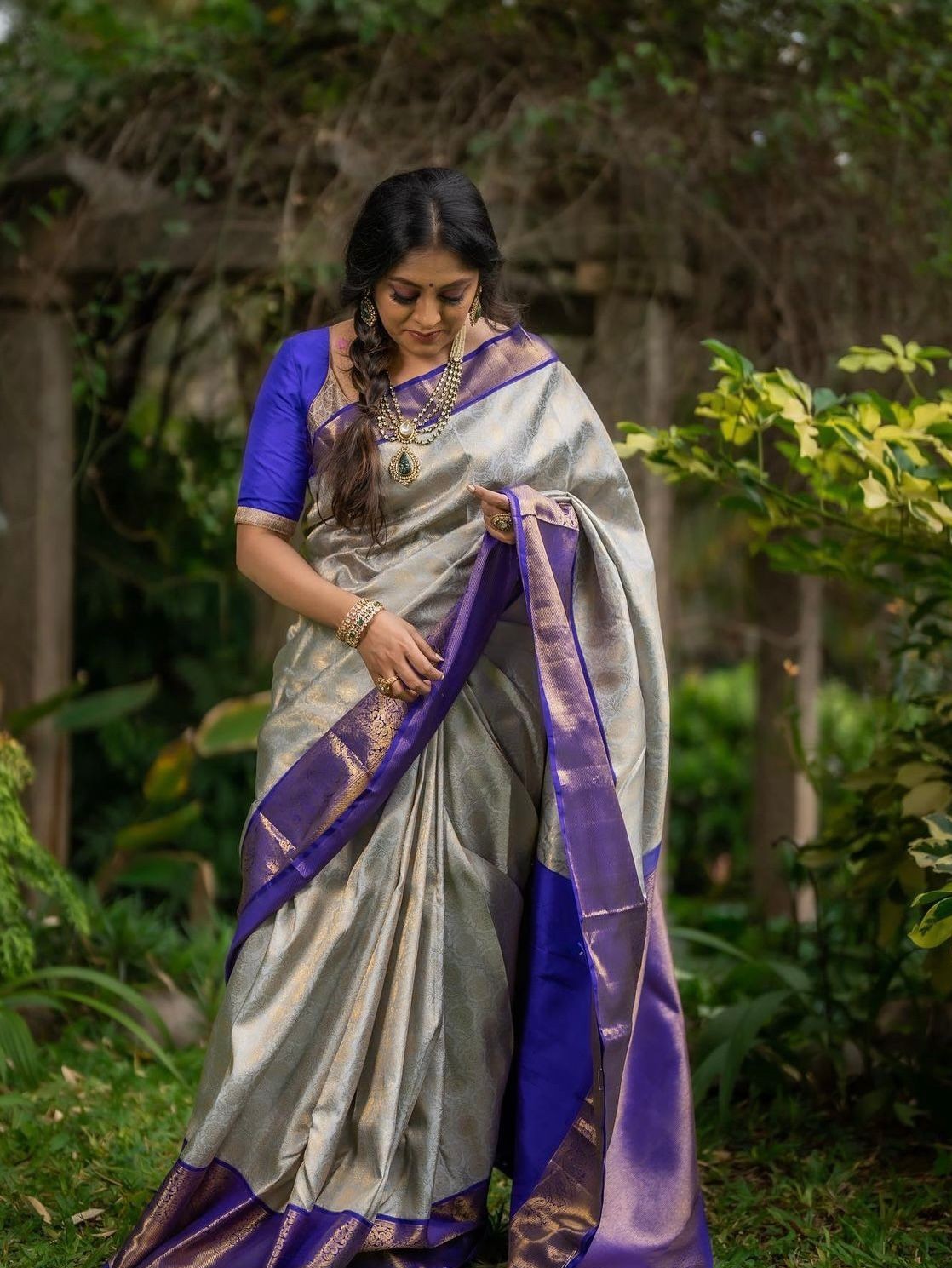 Semi Silk Kanjeevaram Elegant Design Saree