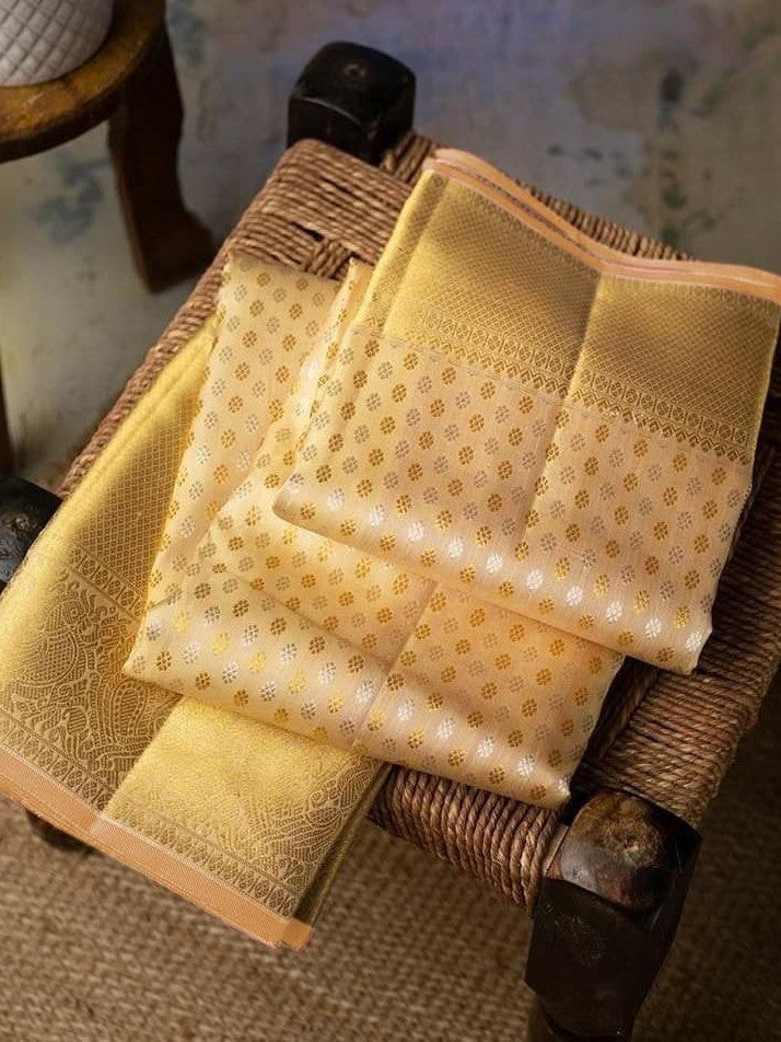 Semi Silk Kanjeevaram Elegant Design Saree