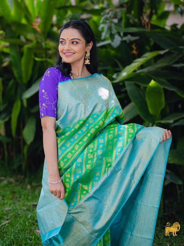 Semi Silk Kanjeevaram Elegant Design Saree