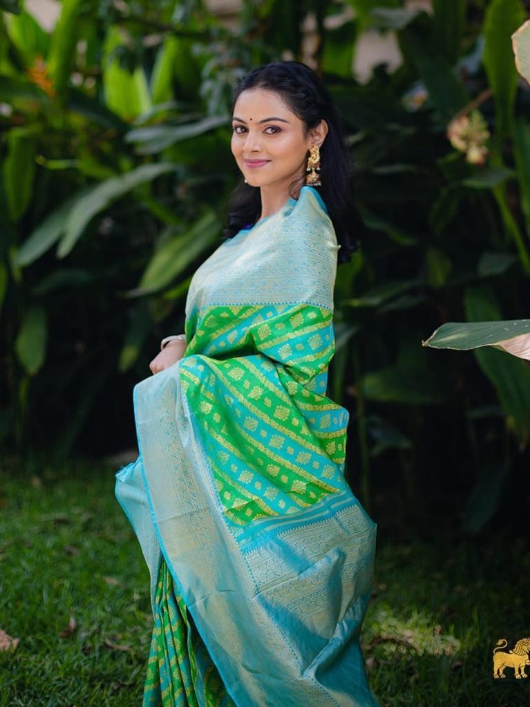 Semi Silk Kanjeevaram Elegant Design Saree