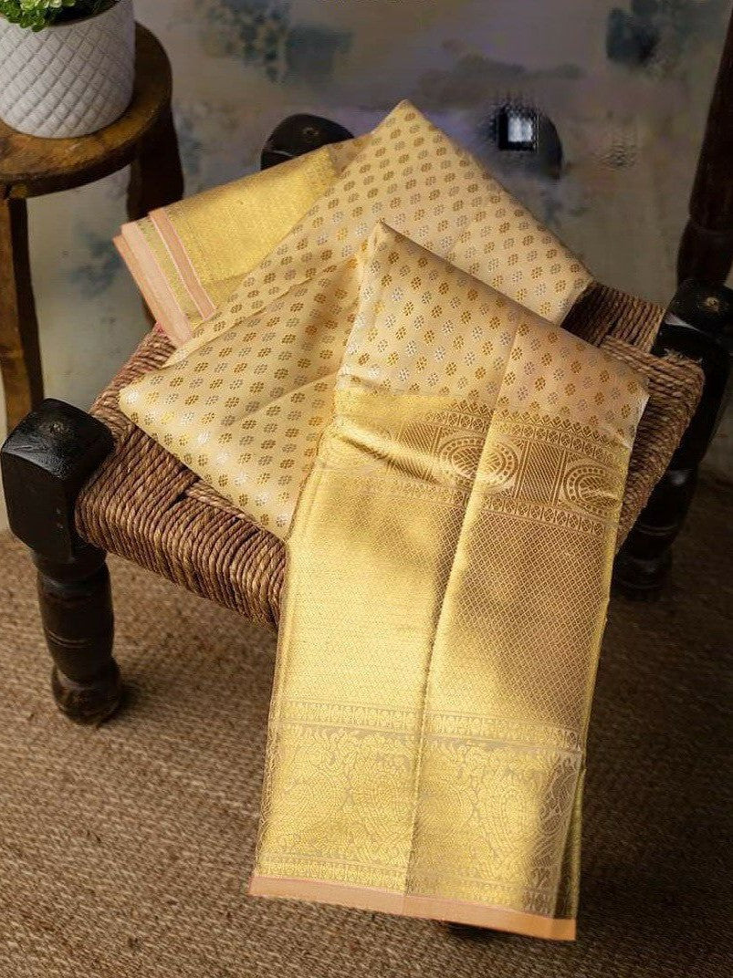 Semi Silk Kanjeevaram Elegant Design Saree