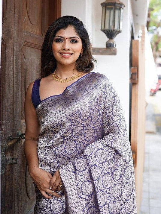 Semi Silk Kanjeevaram Elegant Design Saree
